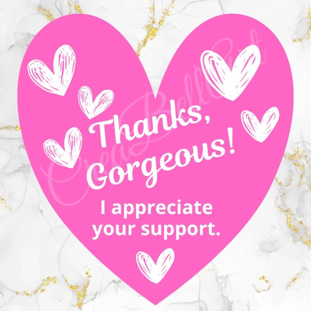 60 COUNT COLORS HEART-SHAPED THANK YOU CARDS  BLANK BACKS 2
